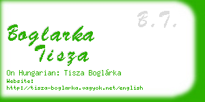 boglarka tisza business card