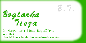 boglarka tisza business card